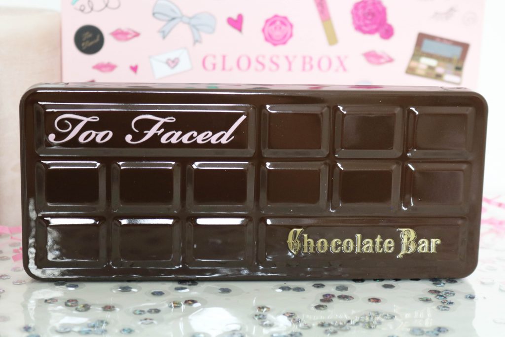 glossybox toofaced palette chocolate bar